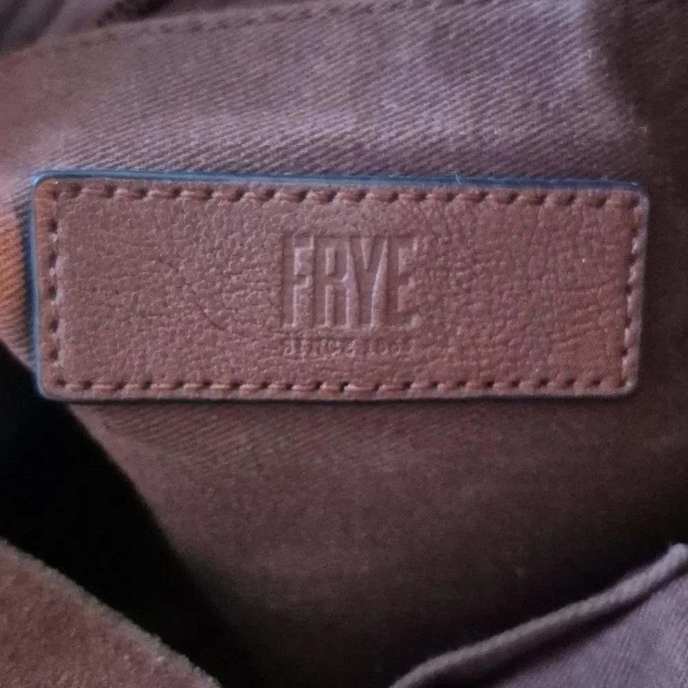 Frye Leather Side Pocket Hobo Cognac 34DB323